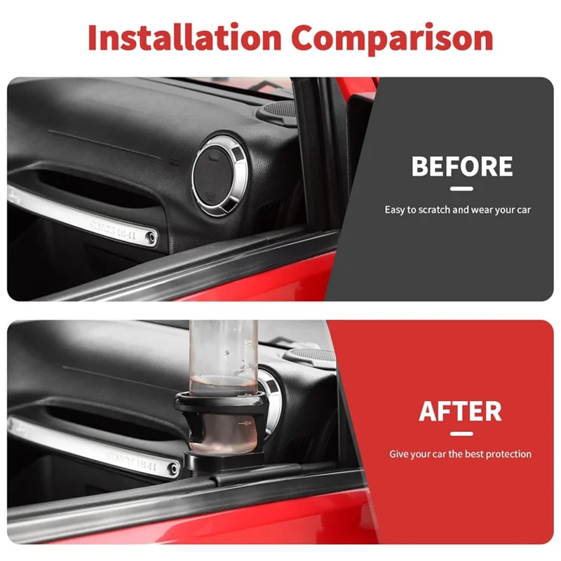 

Ingenious-Front Door Side Water Cup Holder For Jeep Wrangler JK JKU 2011-2017 Side Door Drink Cup Holder