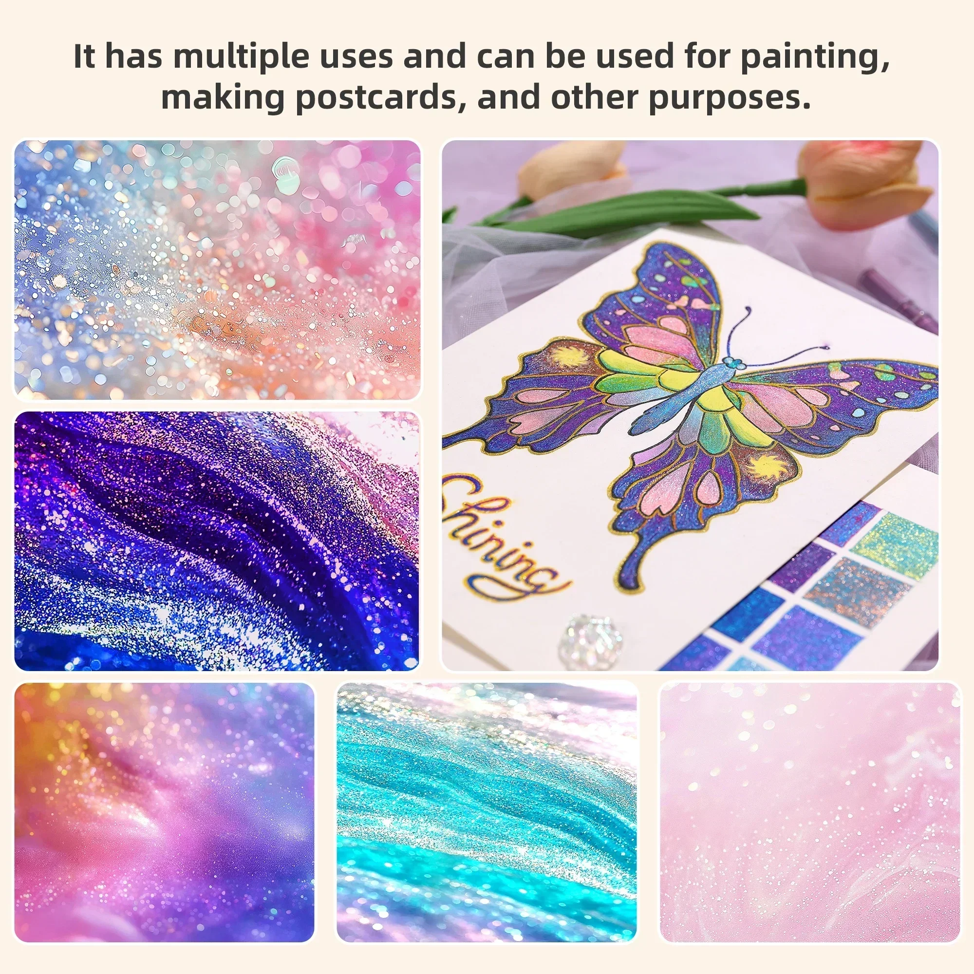 قلم جل Super Flasheffec، أقلام جل لامعة متنوعة الألوان الزاهية لكتب التلوين للبالغين، أقلام تلوين 1.0 مم