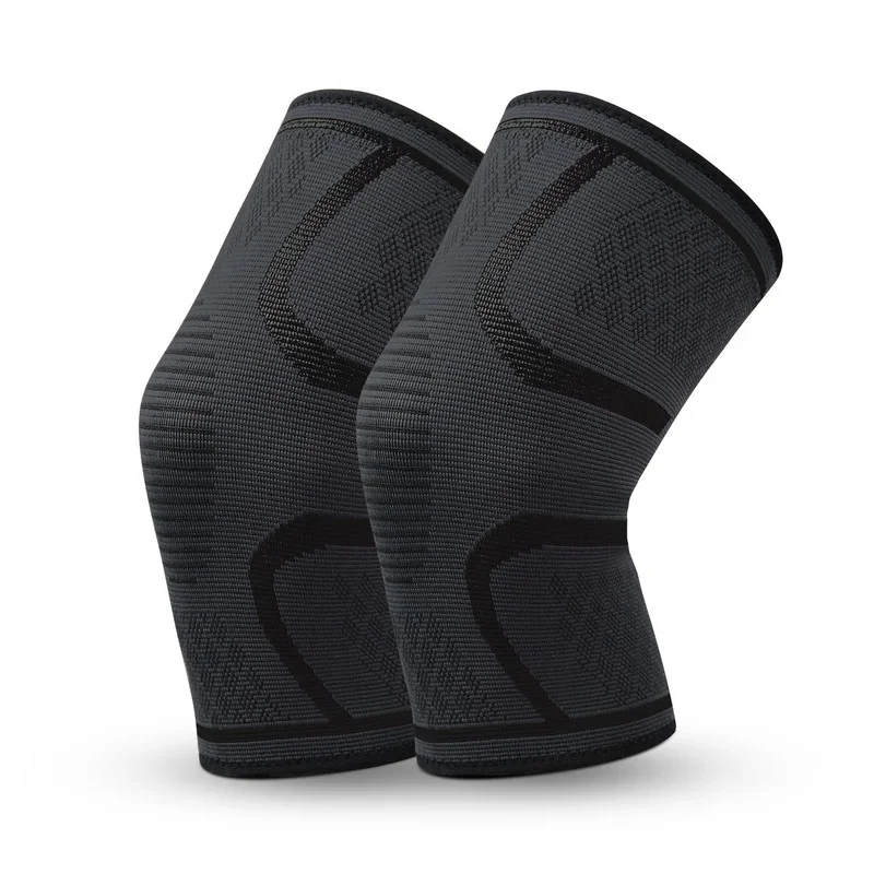 1Pcs Sports Knee Pads Support Silicone Spring Knee Protector Brace Basketball Running Kneepad Tactical Kneecap Fitness Accessori