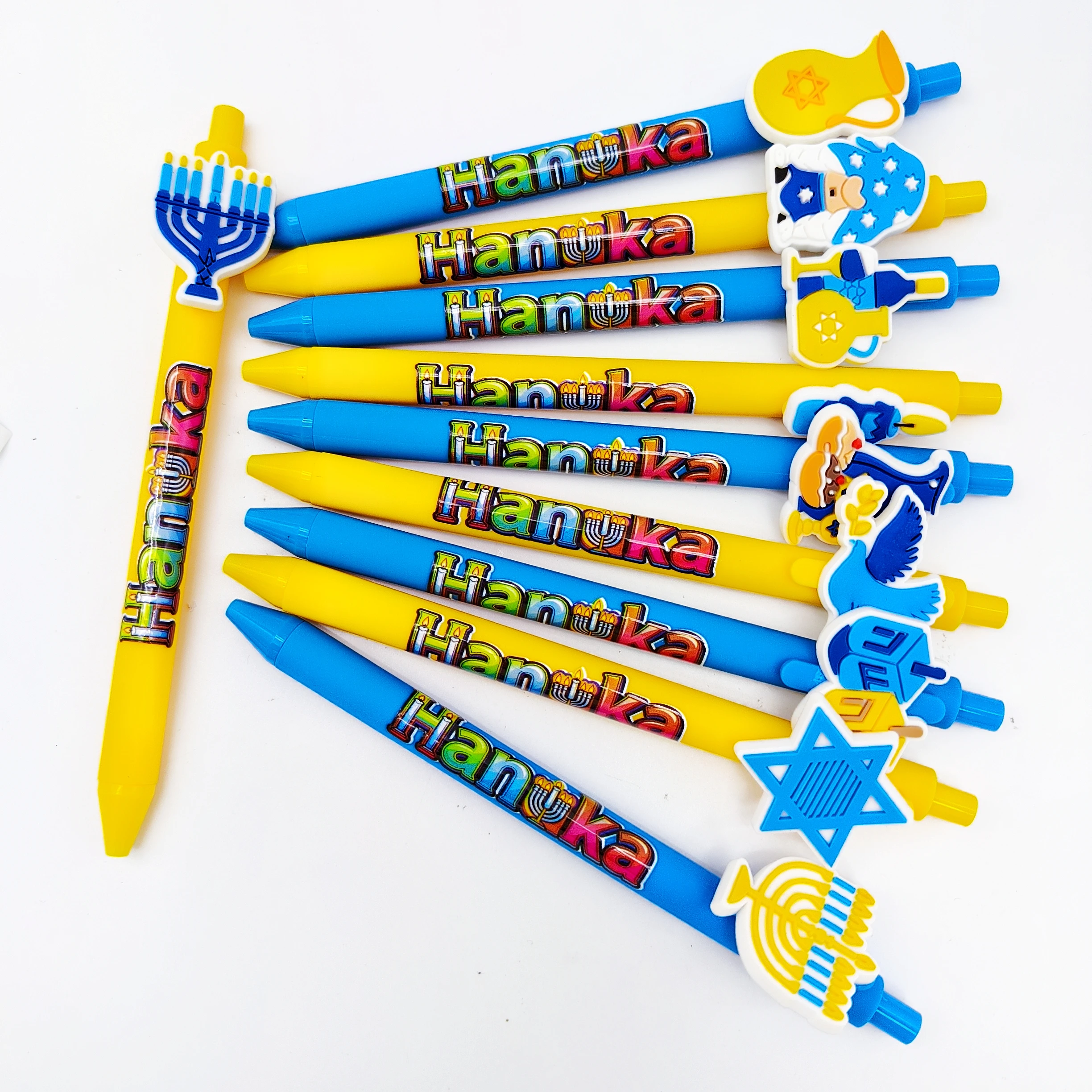 Stylo à bille d'impression de patch d'élément de festival de bougie 7 pièces/13 pièces notes quotidiennes stylo à bille pratique et pratique