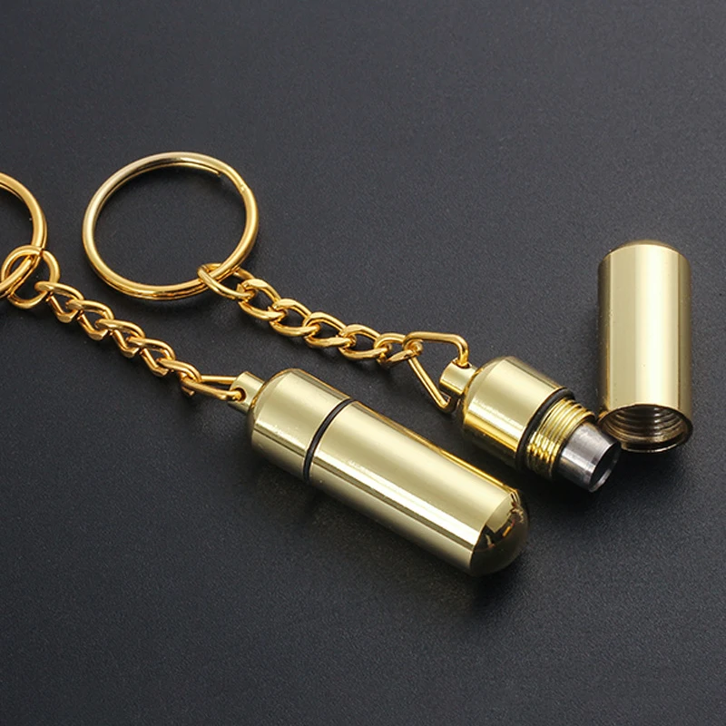 Portable Cigar Puncher Hole Opener Drill with Keychain Cigar Drill Puncher Opener Punching Tool Cigar Opener Puncher 8mm