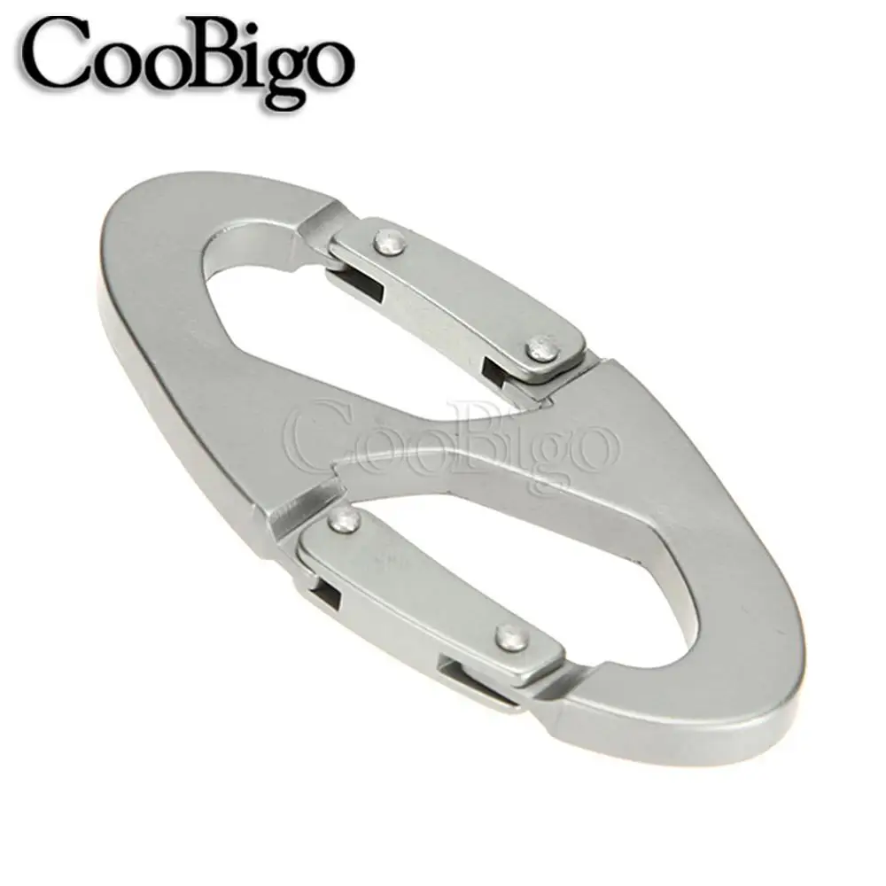 Aluminum Alloy Carabiner Keychain Snap Clip Hook S Ring Outdoor Camping Equipment Climbing Hiking Sports Accessories 2pcs