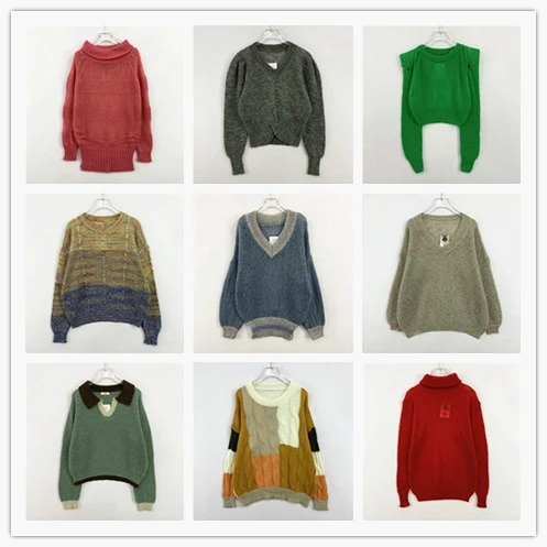 

Винтажный сладкий свободный легкий свитер из морского шелка, мягкий вязаный топ с вышивкой и принтом для девочек