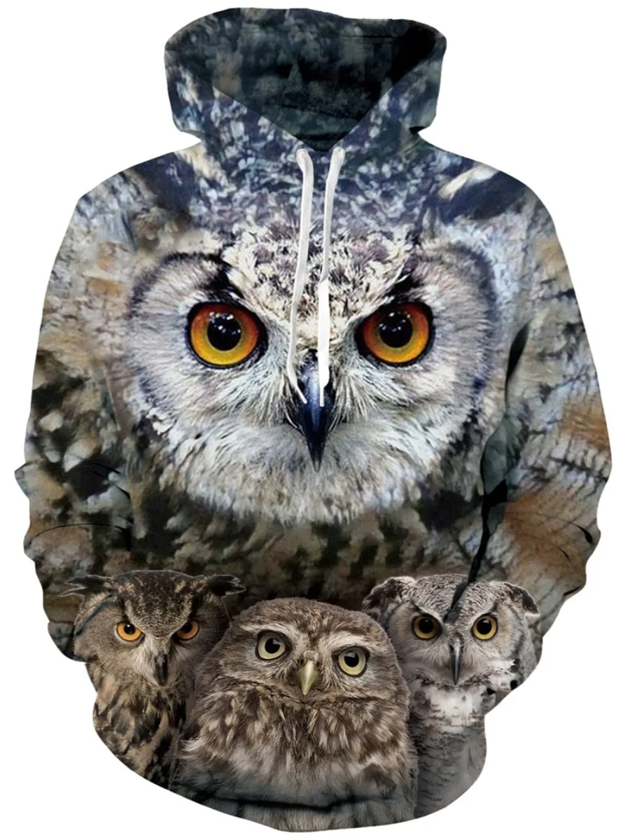 

Casual 3D Animal Large Size Hooded Hoodie Sweatirt Youth ular Loose Fit Printed Casual Hoodie for Teens All Seasons
