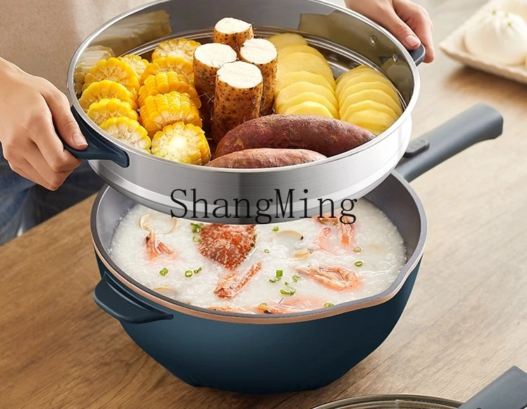 ZYY wok da cucina elettrico multifunzionale per uso domestico padella elettrica integrata padella antiaderente