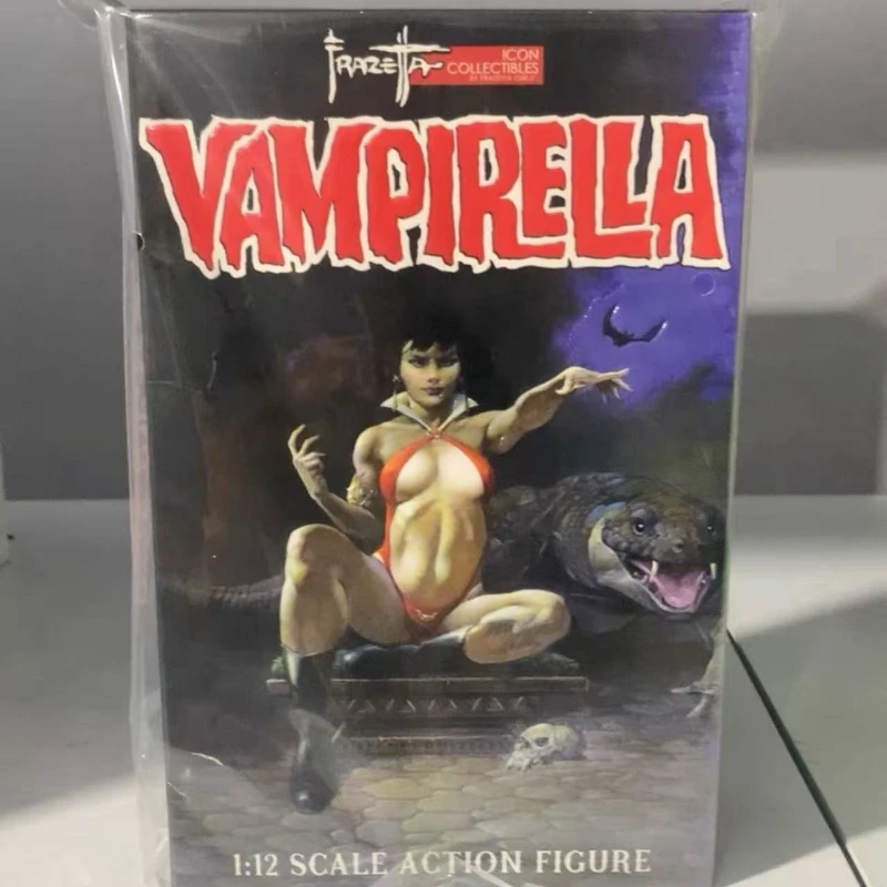 

Frazetta Girls Studio Vampire Queen Vampirella 16cm Skull Head Sculpt Replaceable Face Hair 1/12 Action Figure Model In Stock