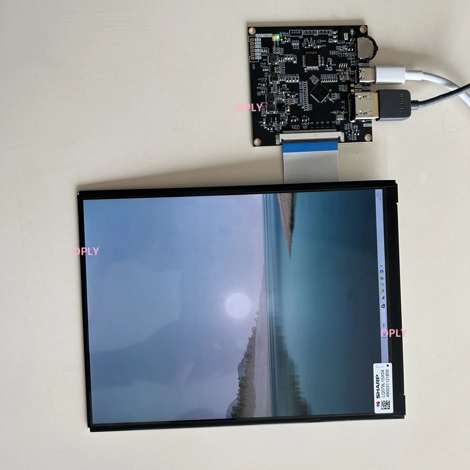 

7.9" Panel 2K 1536X2048 IPS LED 7.9 inch Screen panel + Type-C HDMI To MIPI Controller Board Kit for Chassis screen 360Box PS