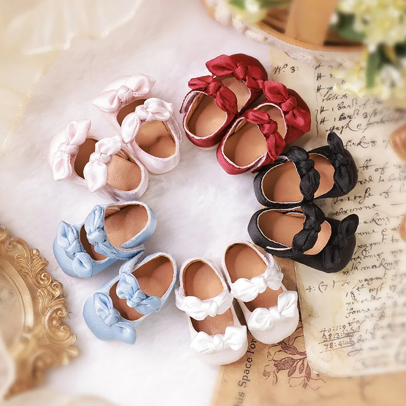 1/6 Bjd Doll Shoes Handmade 4.4cm * 2.1cm Doll Cute Bow Princess Shoes For Dollfie Dream Mid-Dk Luts Soom Dod Dollmore Luts