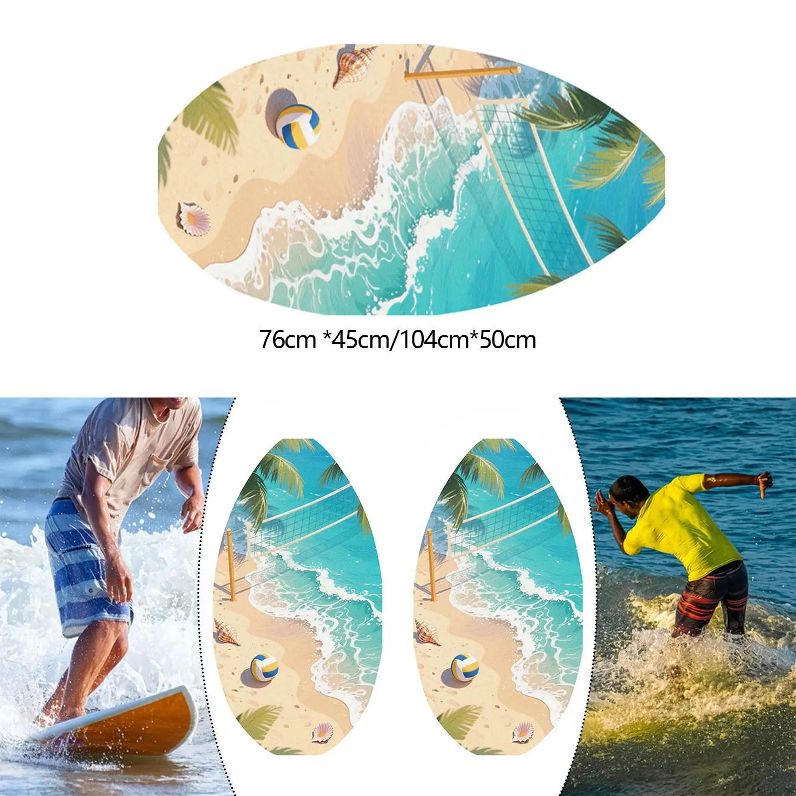 Prancha de madeira para água rasa, prancha pequena de surf para praia, areia para adolescentes iniciantes, crianças, água rasa e adultos