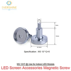 50Pcs/Lot M3 M4 1317 Magnet Screws Magnetic Column For Indoor Outdoor P2 P2.5 P3 P4 P5 P6 P8 P10  LED Panel Module