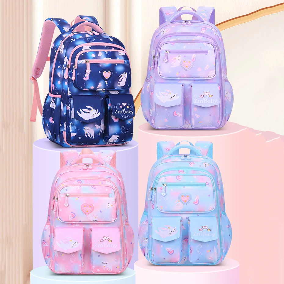 Sacos De Escola Impermeáveis para Meninos Adolescentes e Meninas, Mochilas Infantis, Saco De Livro Para Crianças, Sacos De Escola Primária, 4 Cores, Grau 1-6