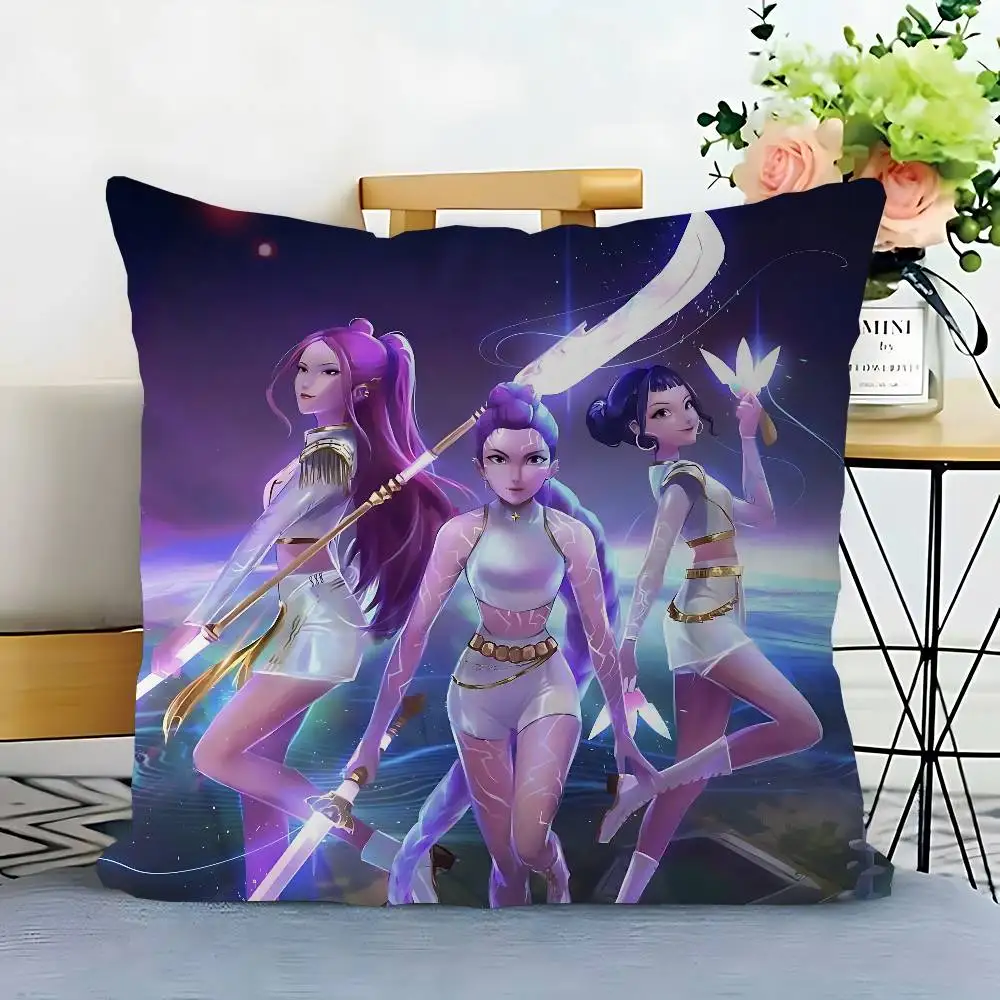 KPop شيطان الصيادين وسادة أنيمي وسادة أريكة سرير رئيس وسادة غطاء غطاء الوسادة 45x45 سم الموضة