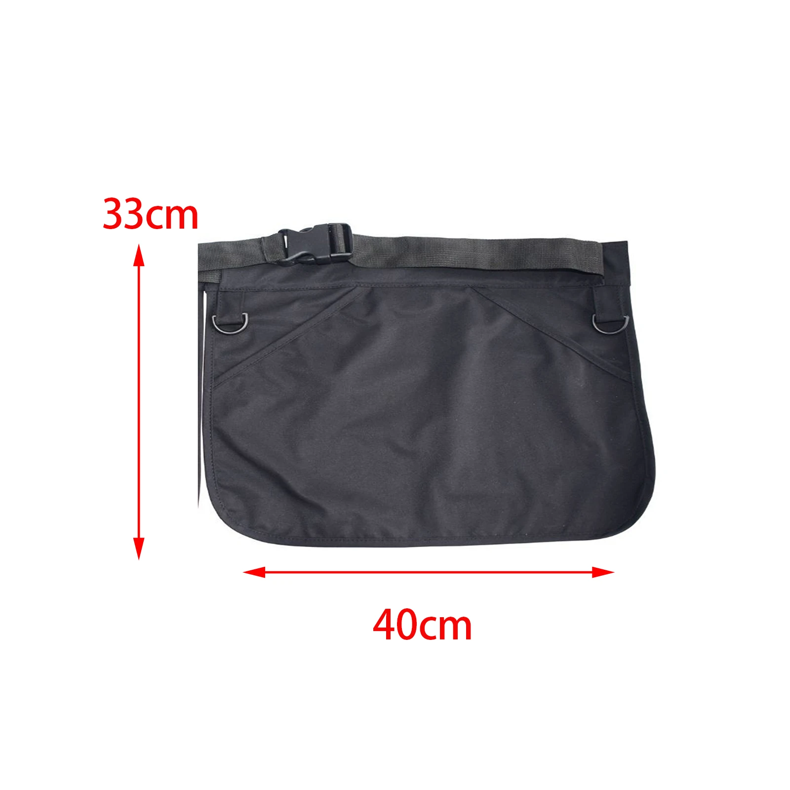 Waist Bag Multi Pockets Black Fanny Pack Lightweight Waitress Work Waist Apron for Running Workout Hiking Dog Walking Activities