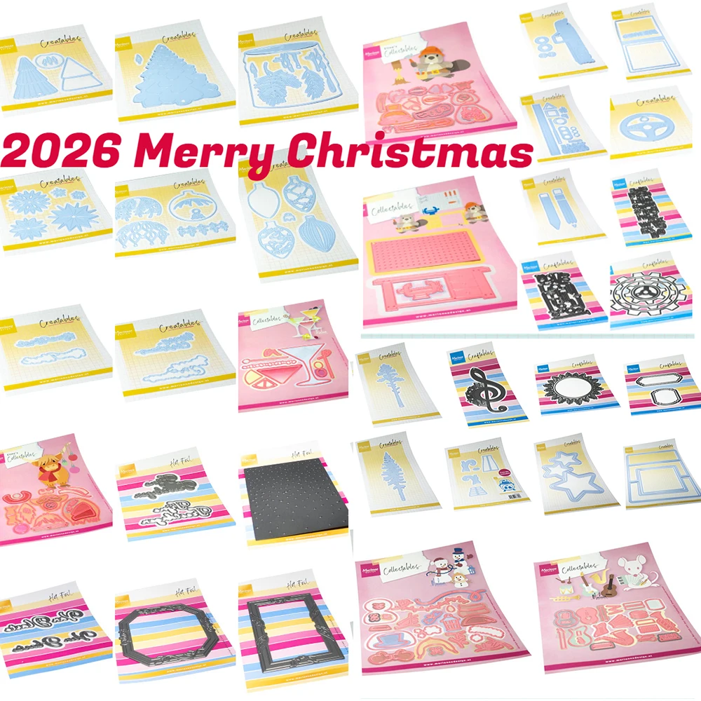 Matrices de découpe en métal pour cloches de Noël, couronnes de printemps, boîtes cadeaux, scrapbooking DIY, découpe de photos, cartes en papier, gaufrage décoratif