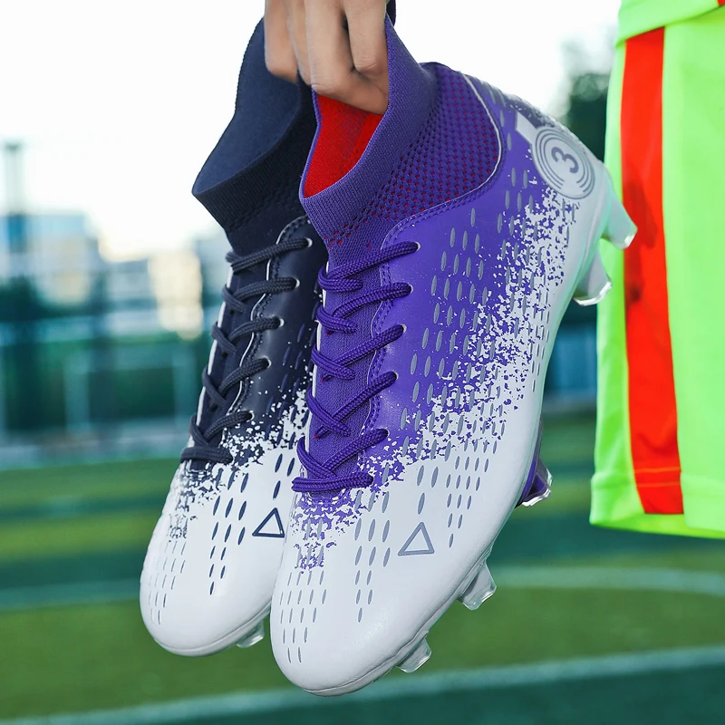 Football Shoes TF/FG Football Shoes Youth Students Match Breathability Non-slip Turf Training Sports Shoes Outdoor Sports Shoes