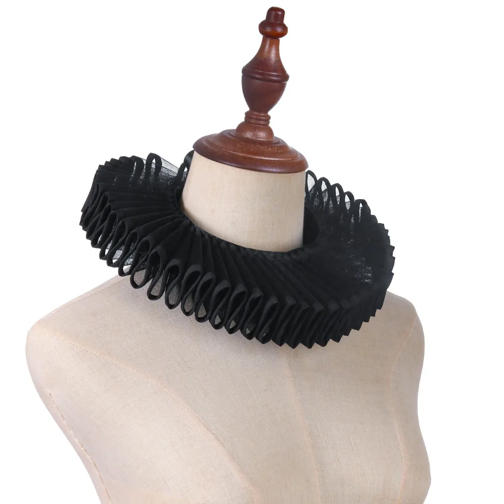 Detachable Shakespeare Neck Ruffled Collar Elegan Victorian Costume Renaissance False Collar Vintage Retro Ruff Collar