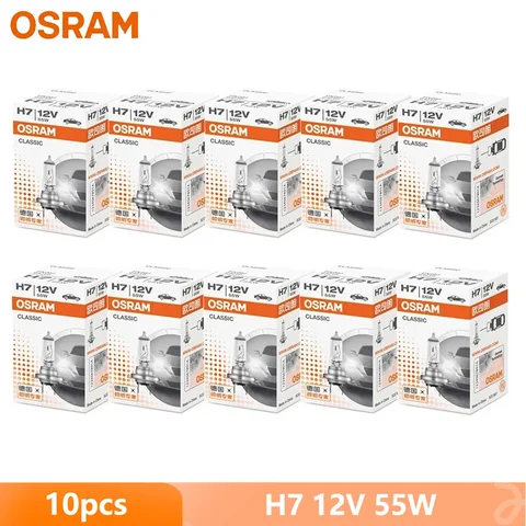 Галогенные Лампы OSRAM Classic Car Для Фар H1 H4 H3 H7 HB2 9003, 3200K, Белый Свет, 12В 55Вт, Стандартные Лампы