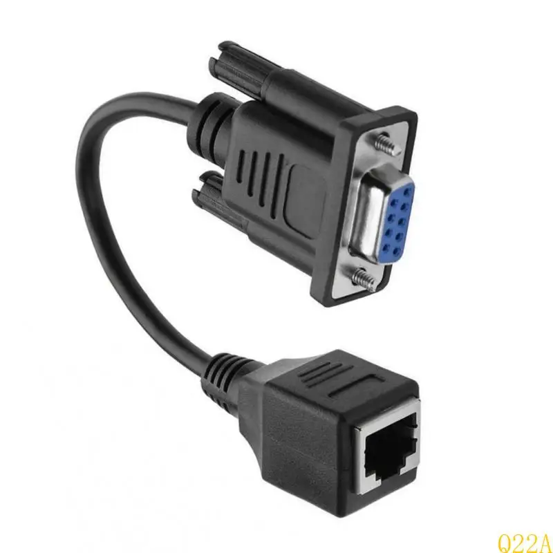 

Q22A DB9 9Pin Port Female/Male to RJ45 Female Cat5/6 Ethernets LAN Console Extender