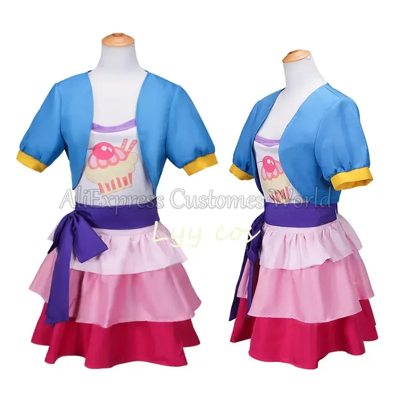 Pinkie Pie Cosplay Anime Twilight Sparkle Costume Uniform Top Jackets Skirts Accessories Outfit Halloween Party Dress for Girl