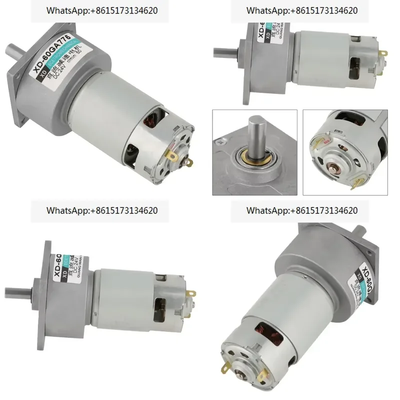 This micro DC gear motor offers versatile performance for automation projects. Operating at 12V or 24V with 35W power, it