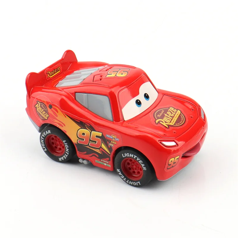 Original 6.5cm Disney Pixar Cars Mini McQueen Mater Jackson Sheriff Metal Pull-Back car Toys for Boys Christmas Gift