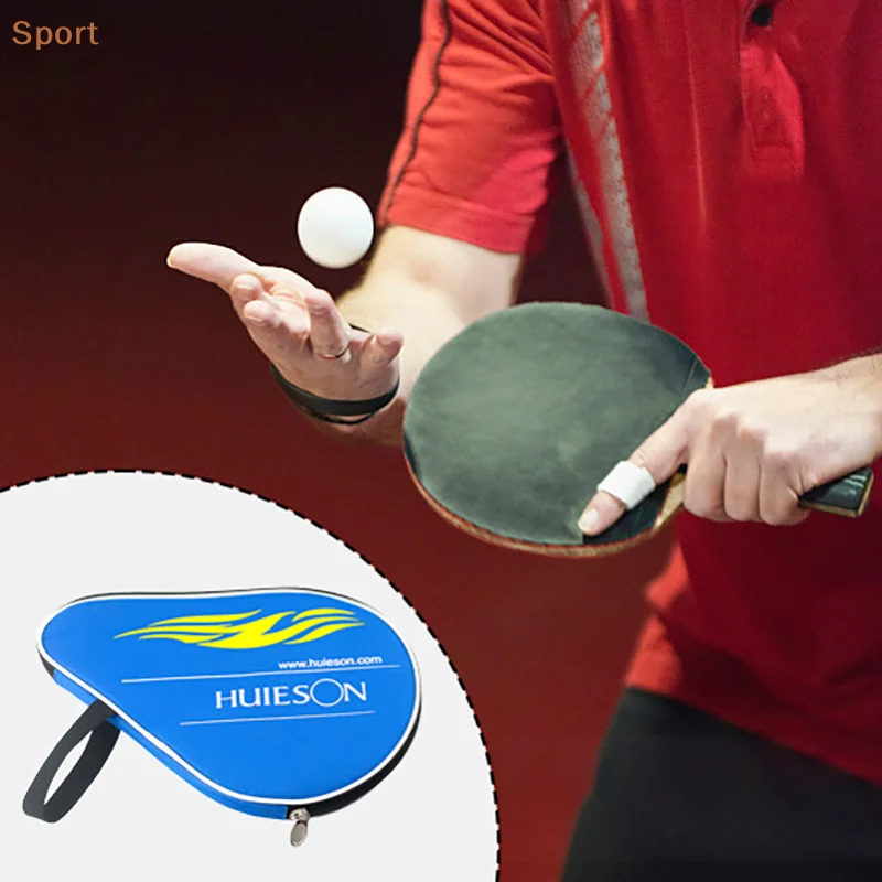 1PC 30x20cm Table Tennis Racket Bat Bag Black/blue Oxford Cloth Sponge Ping Pong Rackets Case For Blade Paddle Balls Storage