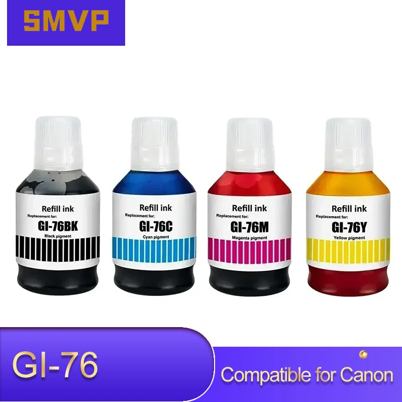GI-76 GI76 GI 76 Premium Compatible Color Bulk Water Based Bottle Refill Ink For Canon MAXIFY GX6070 GX7070 Printer