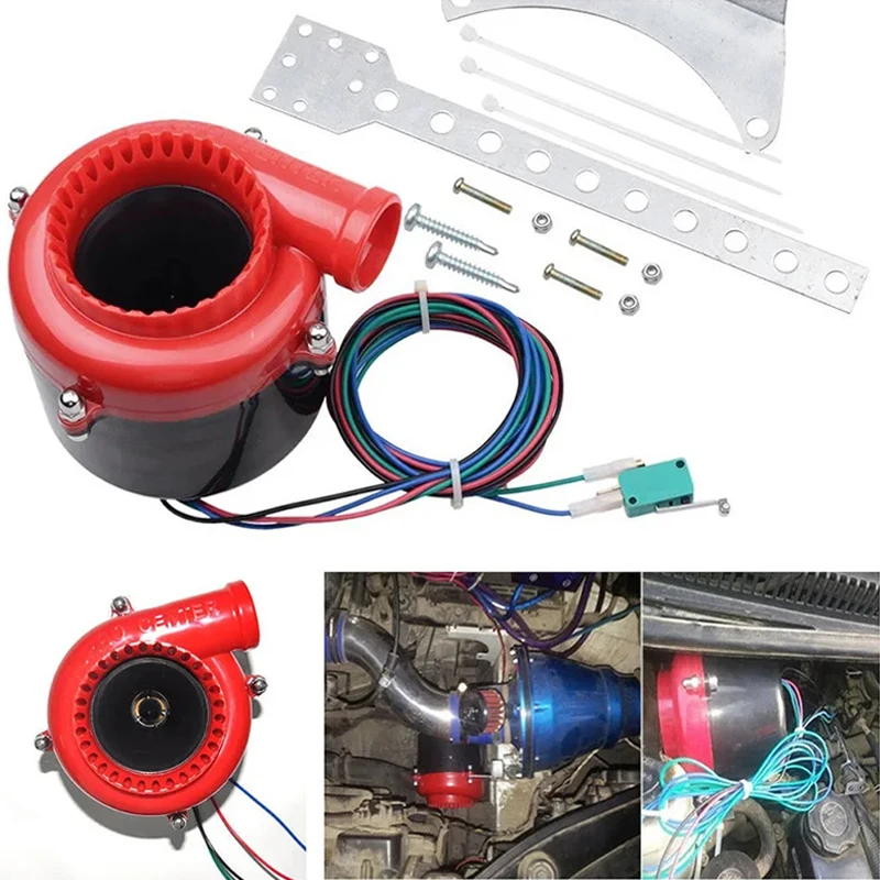 

Hot Universal Car Fake Dump Electronic Turbo Blow Off Hooter Valve Analog Sound BOV Electronic Relief Valve Red Car Modification