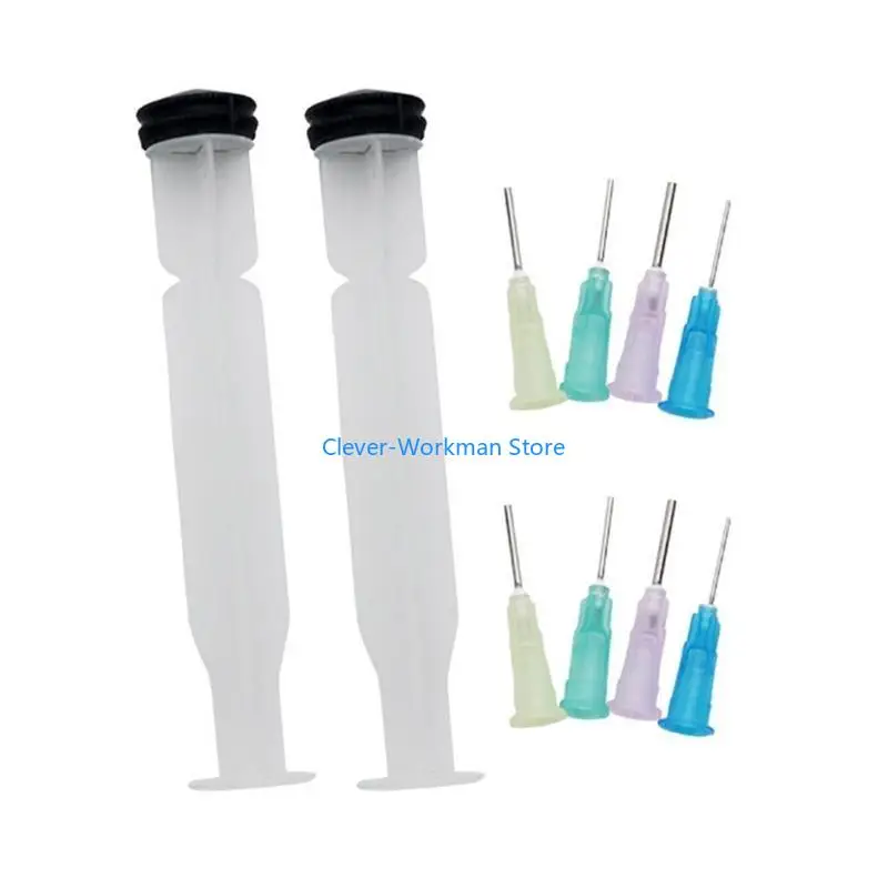 

24TD 2pc Welding Oil Pastes Extruders Propulsion Tools with Needle Welding Accessory for Accelerate Speed