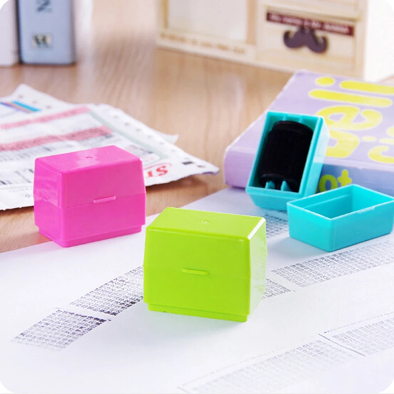 1pc Data Protection Roller Stamp Portable Information Coverage Messy Code Privacy Confidential Data Theft Guard Security Seal