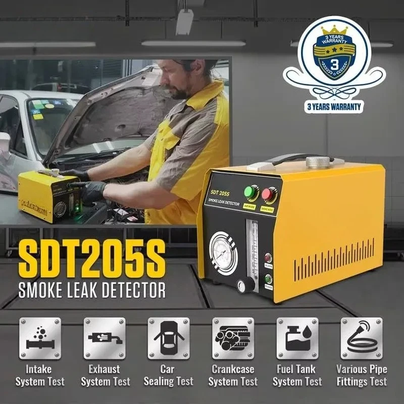 SDT205S Automotive Smoke Machine Air Pressure Leak Detector and Pipe Smoke Leakage Analyzer Diagnostic Tools