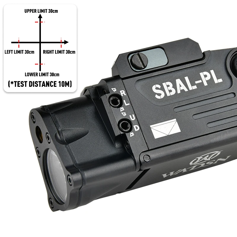 

Тактический лазерный фонарь WADSN SBAL PL с красным и зеленым лазером, металлический, ЧПУ, для страйкбола, для активного отдыха, охоты, совместим с 20-мм планкой