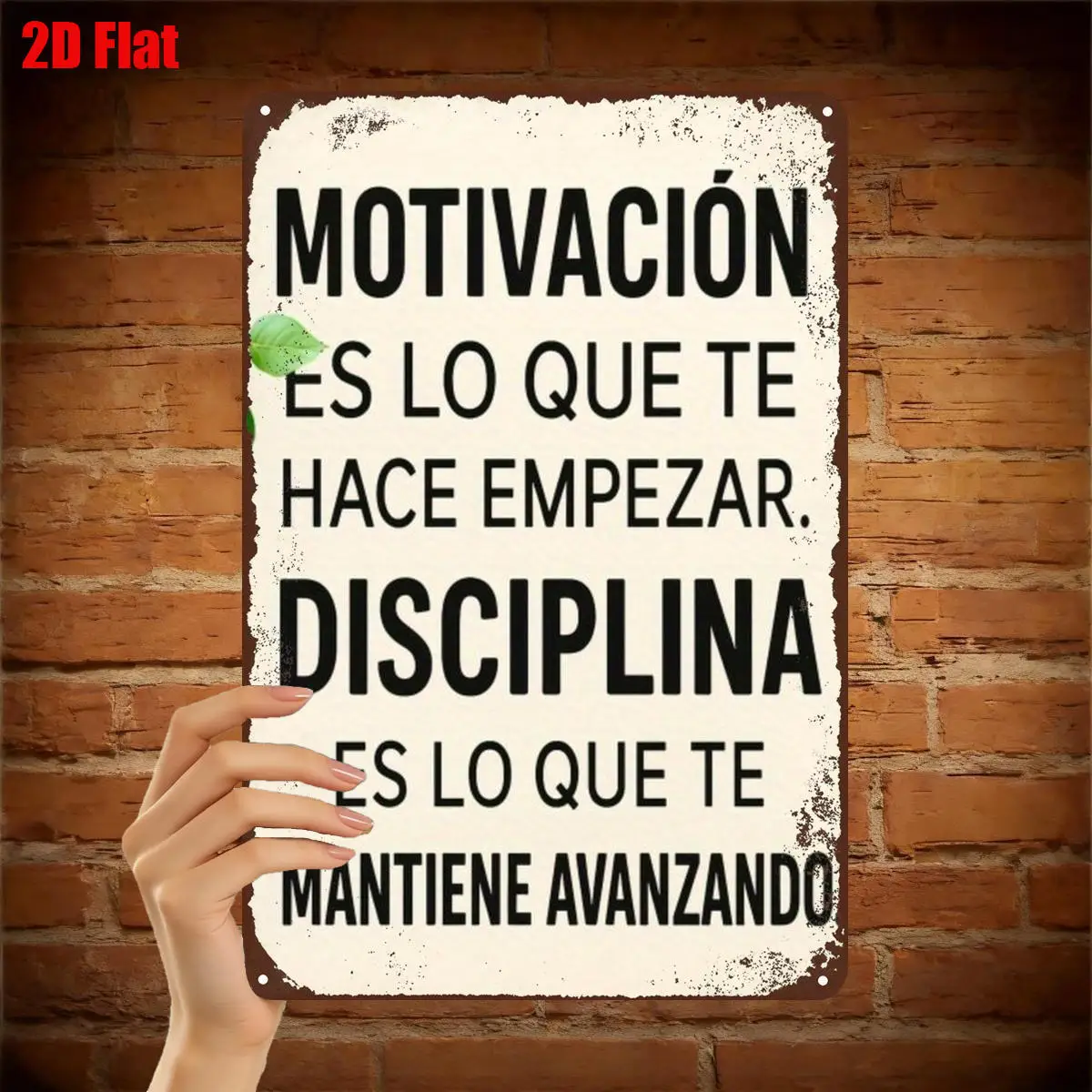 Study Room Aluminum Art Sign 2D Flat 1pc, Inspirational Motivation Discipline Wall Decor 20.32×30.48cm