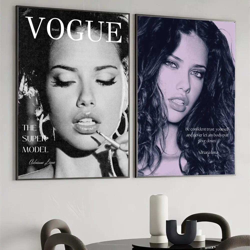 Victoria Supermodels Adriana Secret Lima Poster Wall Art Home Decor Room Decor Canvas Painting Living Room Restaurant Kitchen view 3