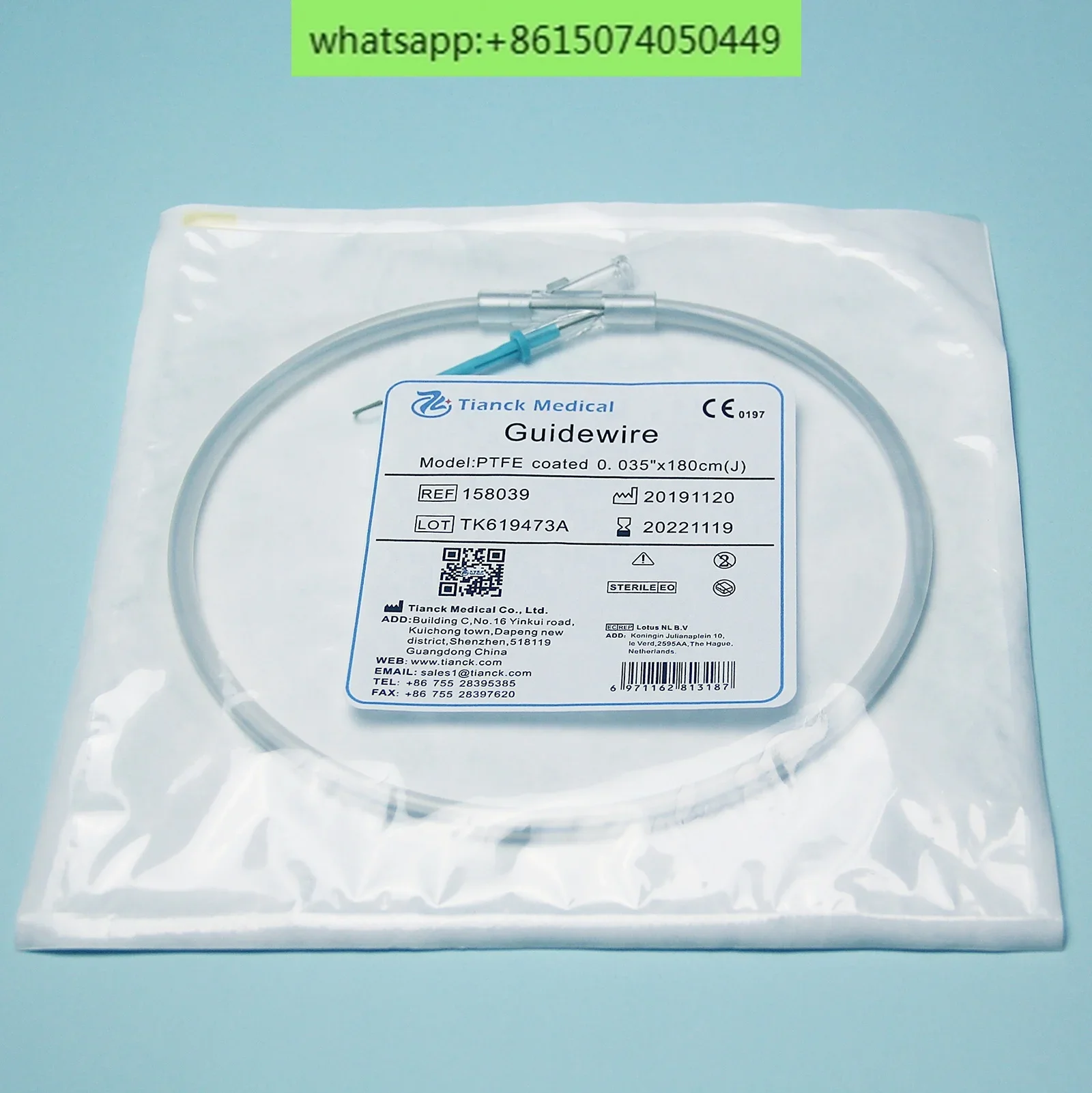 Consumables Cardiology Urology Guide Wire Disposable PTFE Guide Wire