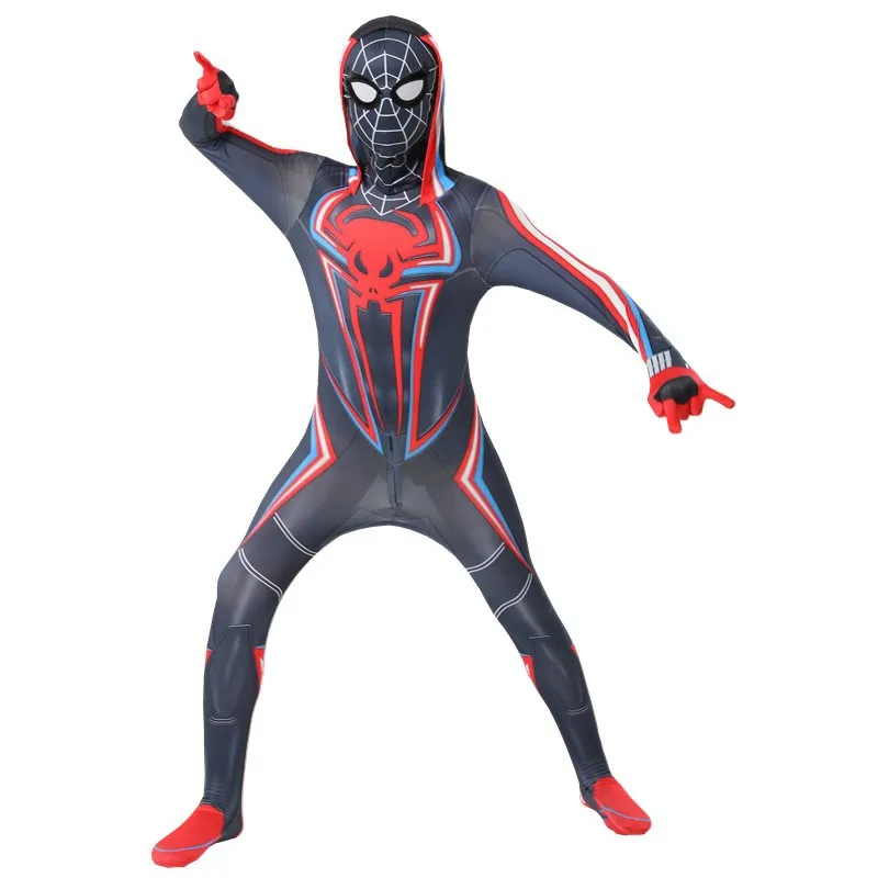 Spide Cosplay Costume Miles Morales 2099 Spider Man Cosplay Costume Zenti Bodysuit Jumpsuit Halloween Costume for Adult Kids