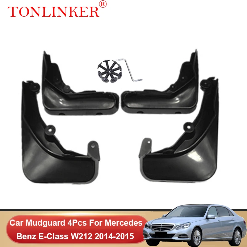 

TONLINKER Car Mudguard For Mercedes Benz E-Class W212 E200 E250 300 400 2014 2015 Mudguards Splash Guards Fender Mudflaps 4Pcs