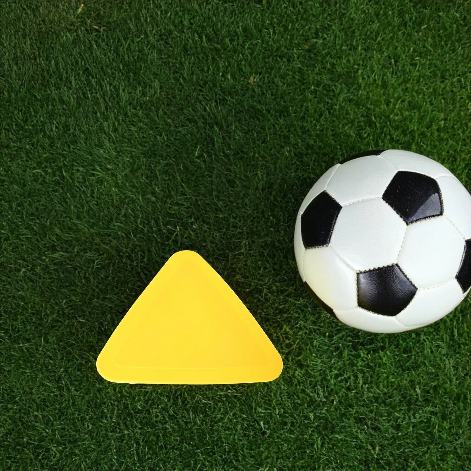 

4Pcs 8 Inch Brightly Colored Non Slip Agility Triangular Markers for Soccer Basketball Football Gym Training Flat Cone Field
