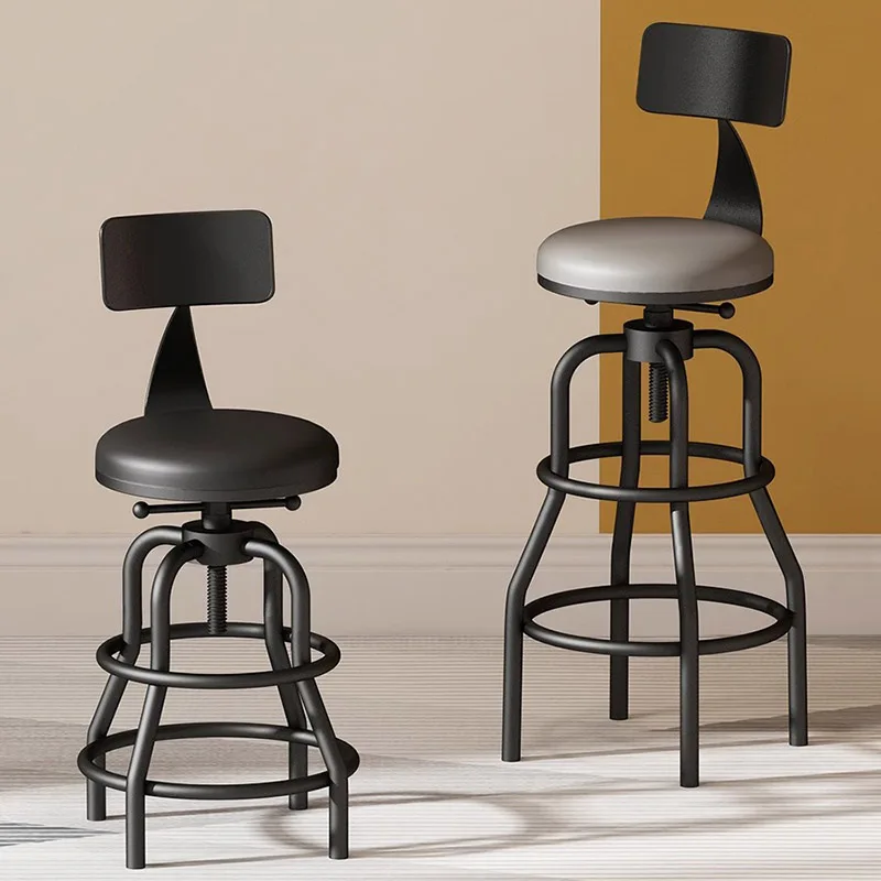 Sillas de Bar simples y modernas, sillas de Bar nórdicas minimalistas negras de lujo Para dormitorio, Taburete Alto Para Cocina, muebles Para el hogar