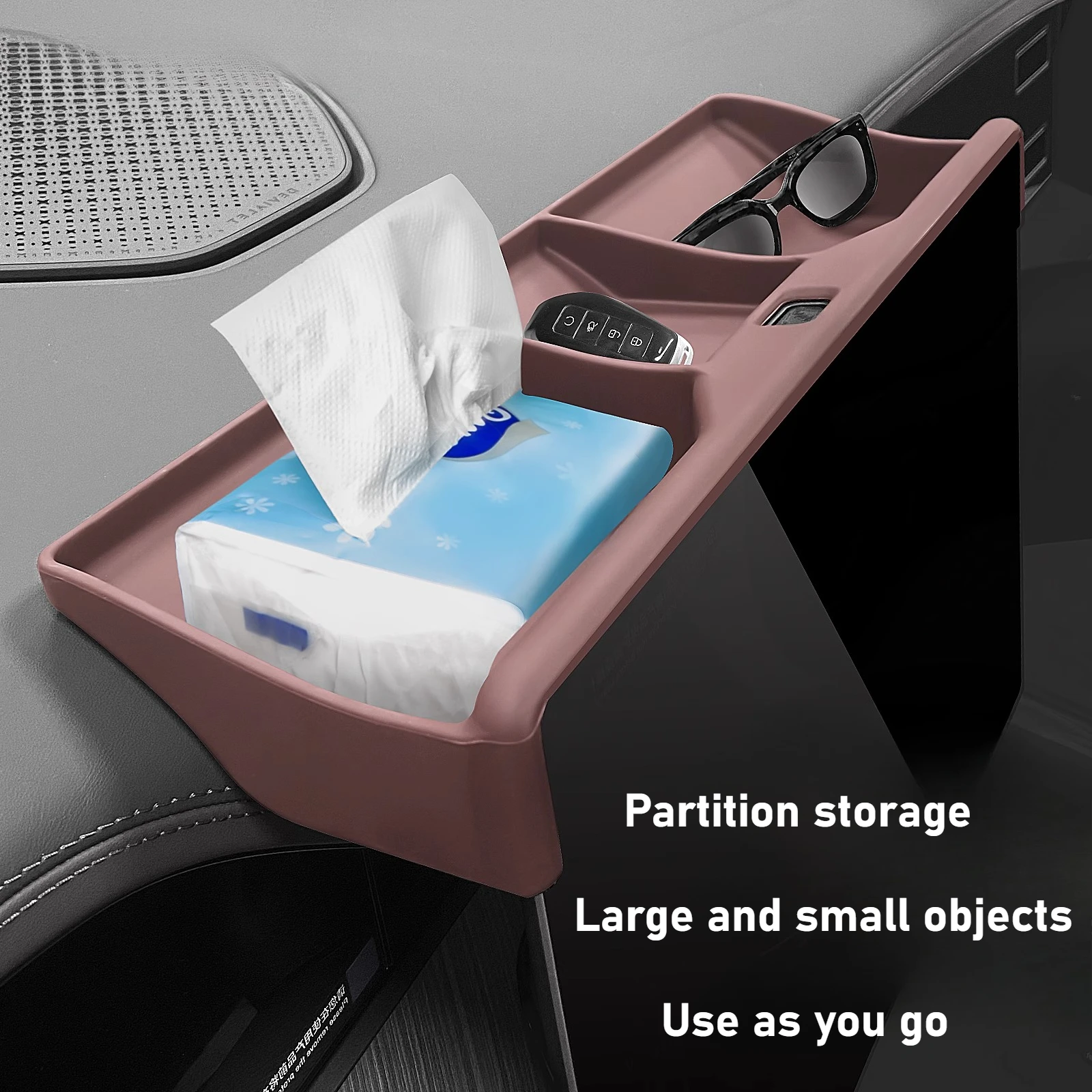 ل DENZA Z9gt صندوق تخزين الشاشة الخلفية تخزين حصيرة سيليكون تعديل الملحقات الداخلية