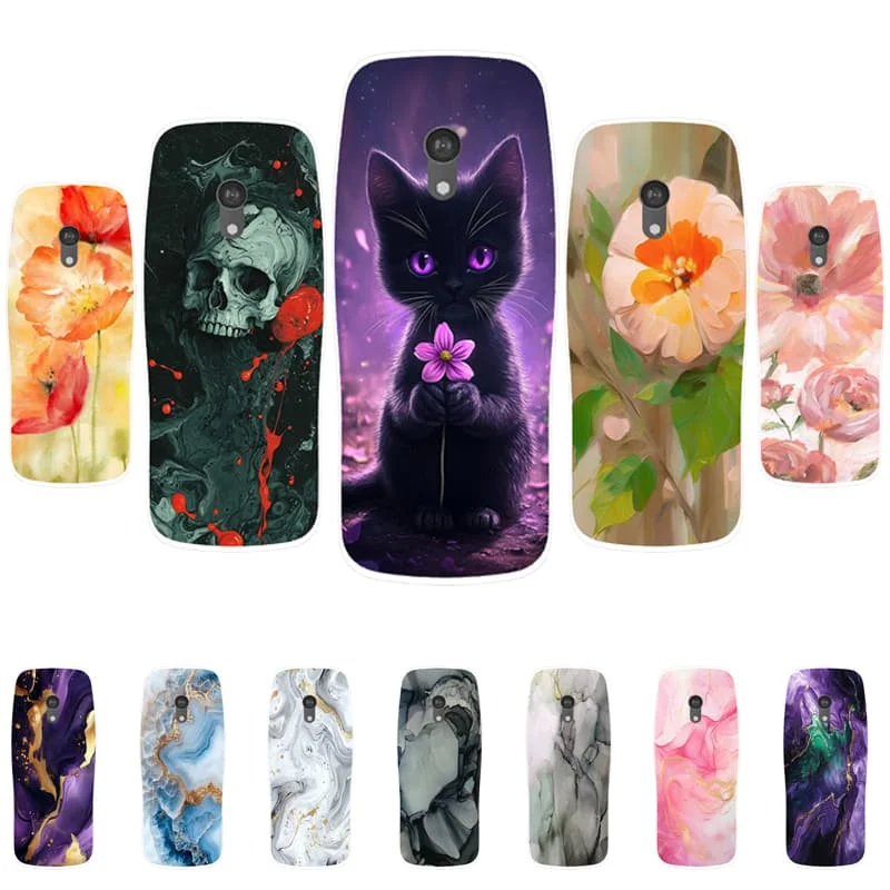 Para Nokia 215 2024 funda de silicona TPU suave de mármol para Nokia 235 4G 2024 215 220 3210 105 106 4G 2021 2023 Fundas Coques
