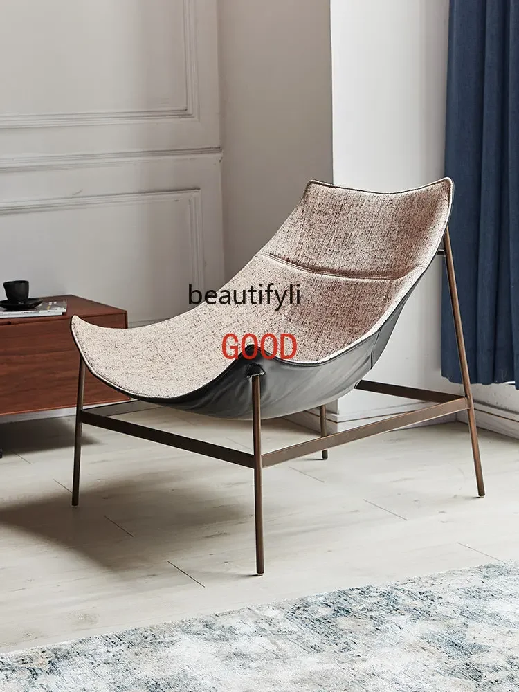 بسيطة الحديثة غرفة المعيشة مقعد واحد أريكة كرسي النسيج المعدني مقعد دراسة كسول كرسي الاستجمام ضوء الفاخرة