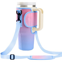 40oz Water Bottle Carrier Bag Pouch Cover For Thermos Water Bottle Holder Adjustable Shoulder Strap Mug Cover
