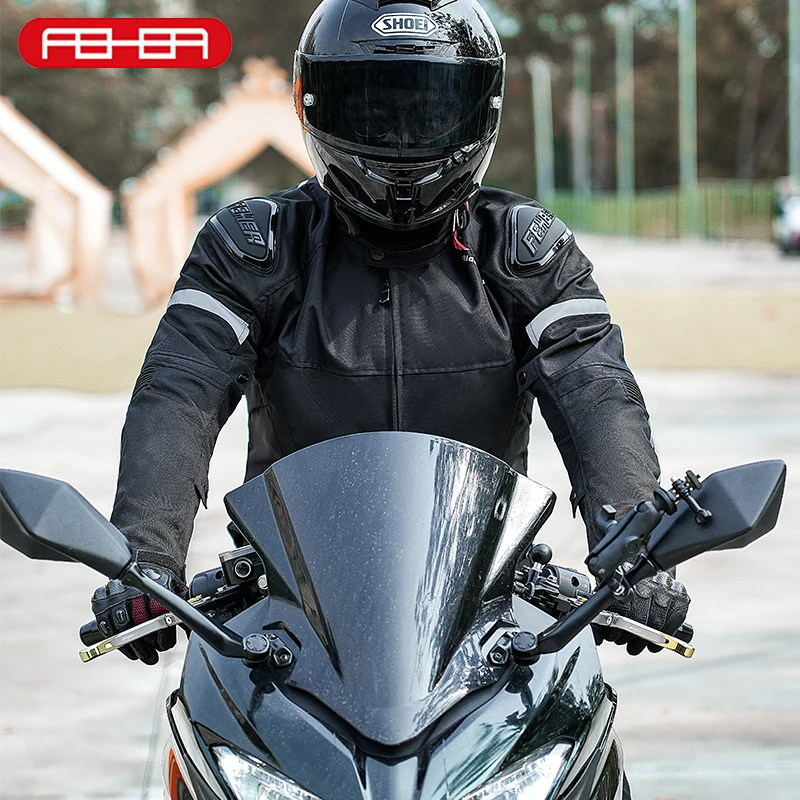 

FEHER Motorcycle Jacket Man Breathable Waterproof Summer Motorcycle Jacket TPU Shoulder Protection All Seasons Commuter Jackets