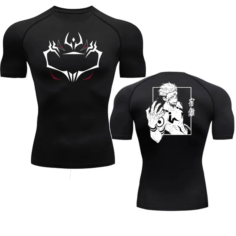 

Мужская компрессионная футболка для бега, фитнеса, летняя, облегающая, с коротким рукавом, для тренировок, спортивная одежда для зала, быстросохнущая, в стиле Y2K