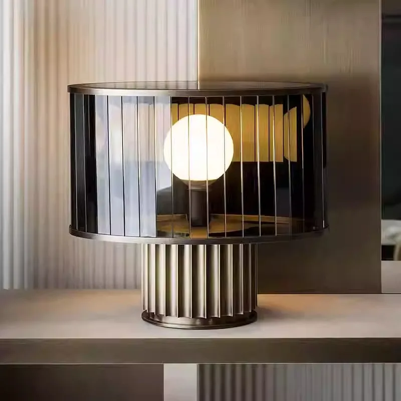 

Luxury simple glass table lamp new creative personality designer living room bedroom study bedside lamp