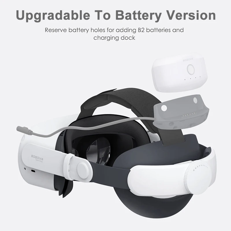 BOBOVR M1 Plus Compatible with Oculus Quest 2 Elite Strap Airy Esport Head Strap Breathable Enhanced Support Form Accessories