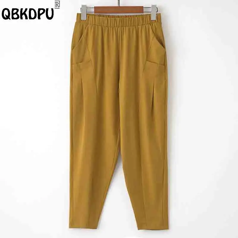 

Oversize 7xl Summer Thin Harem Pants Candy Color Mother Casual Baggy Pantalones Women High Waist Ankle Length Stretch Trousers