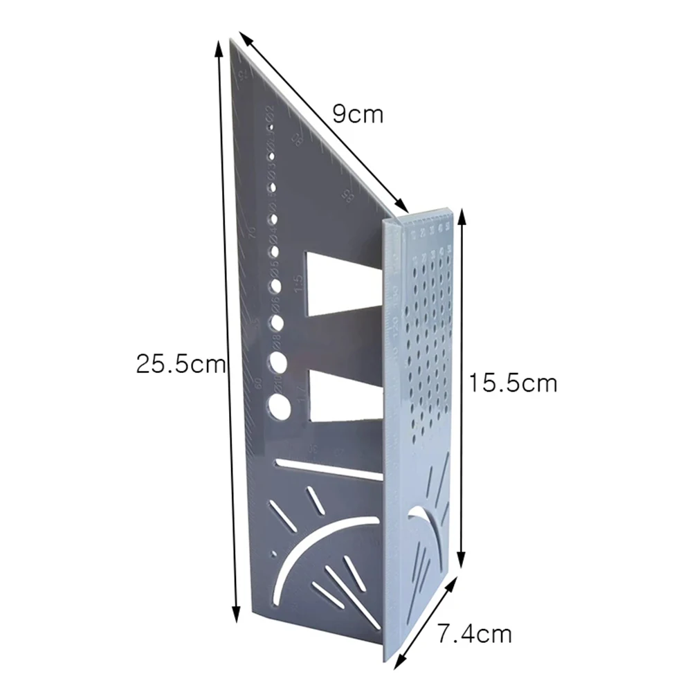 1 Pcs multifunctional aluminum alloy angle ruler 3D woodworking positioning ruler stop type specification stop point gauge