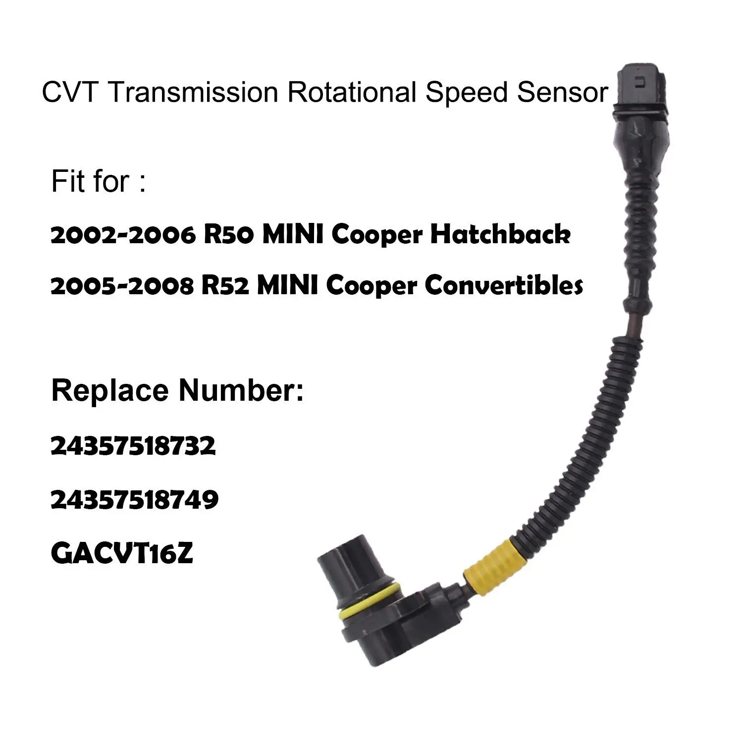 High quality New CVT Transmission Rotational Speed Sensor For Mini Cooper R50/52 24357518732 FREE SHIPPING!!!